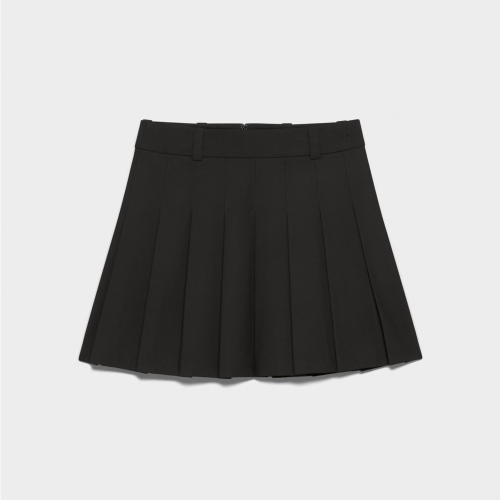 Aritzia Sunday Best Olive Micro High Rise Black Pleated Skirt, Women’s Size 00